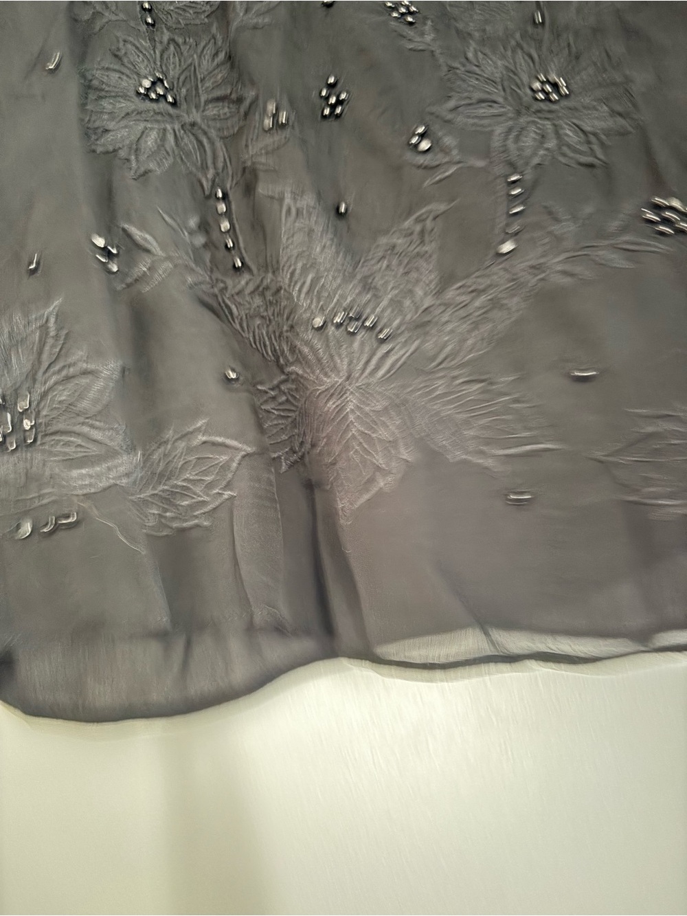 FARM Rio Black Sheer Embroidered Beaded Blouse - Picture 5 of 6